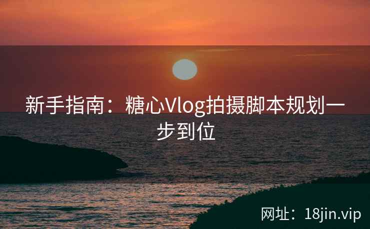 新手指南：糖心Vlog拍摄脚本规划一步到位  第2张