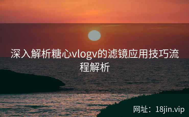 深入解析糖心vlogv的滤镜应用技巧流程解析