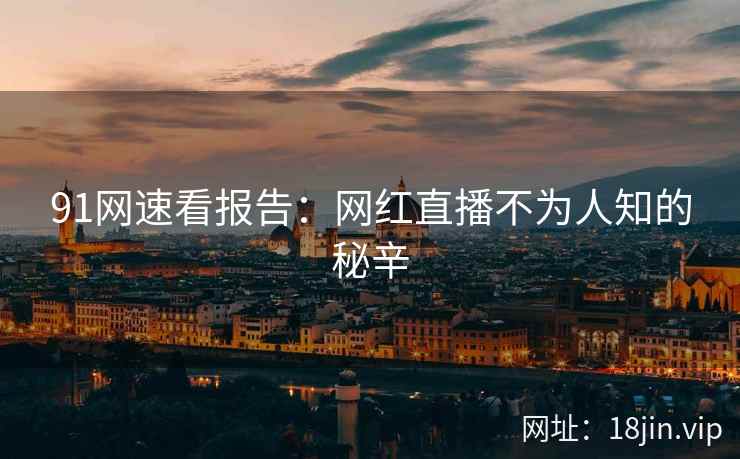 91网速看报告：网红直播不为人知的秘辛  第2张