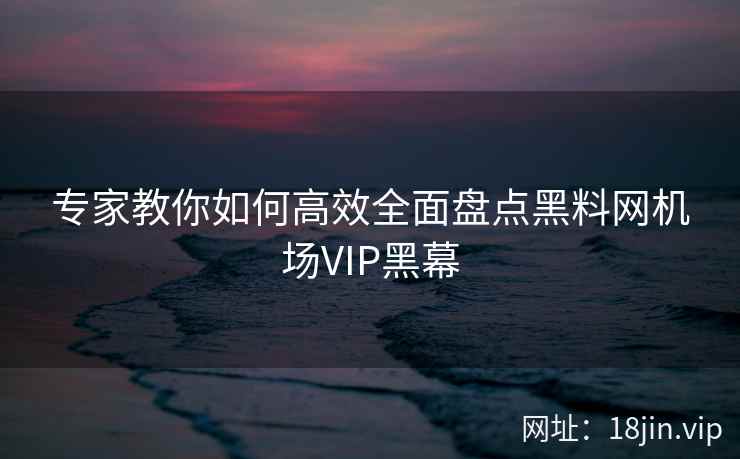 专家教你如何高效全面盘点黑料网机场VIP黑幕  第2张