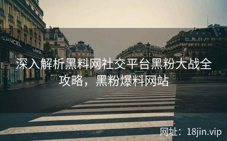 深入解析黑料网社交平台黑粉大战全攻略，黑粉爆料网站  第2张